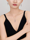 92.5 Sterling Silver Whirling Beauty  Dancing Doll Chain Necklace